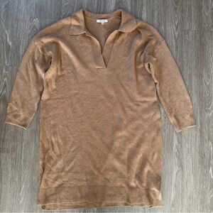 Madewell polo sweater dress merino wool sz L